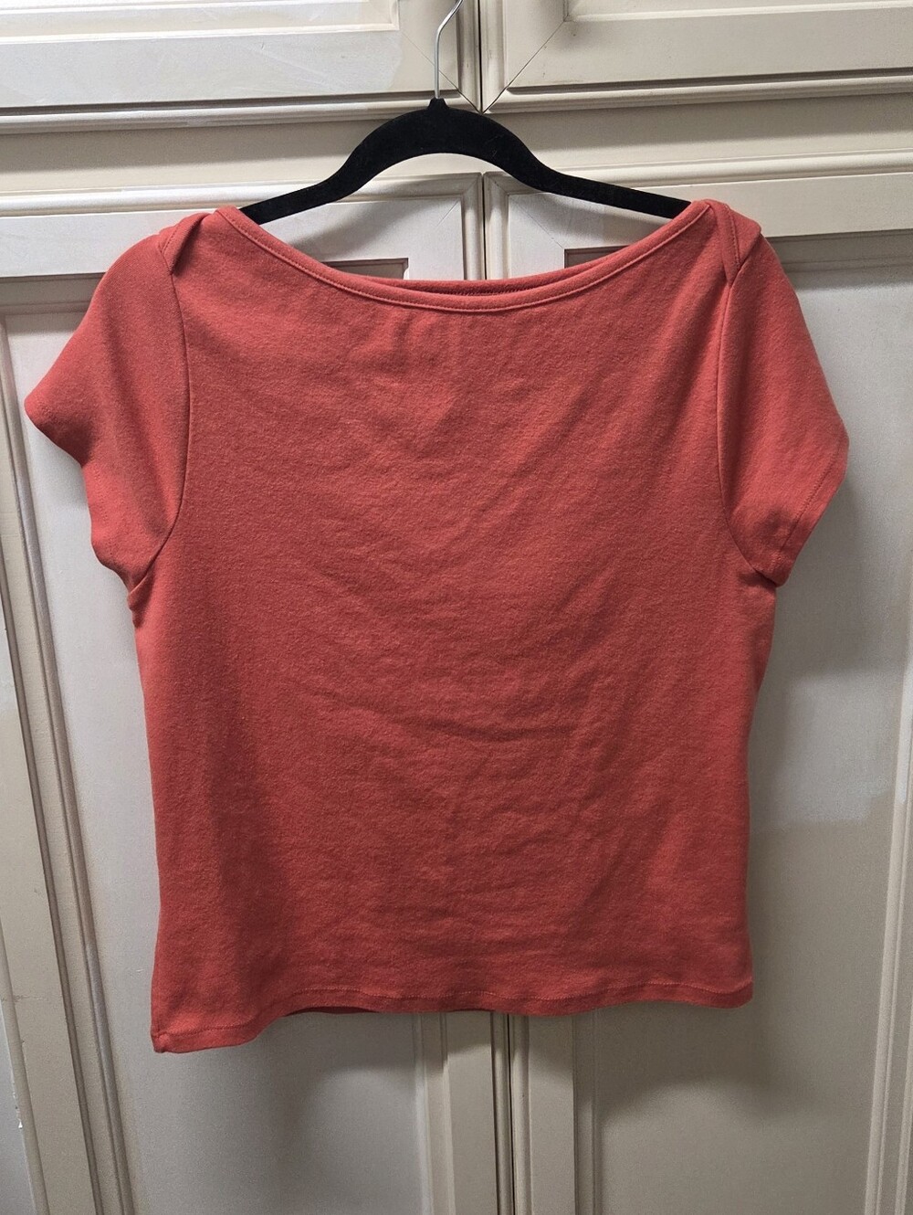 Old Navy Coral Short Sleeve Boatneck Tee
